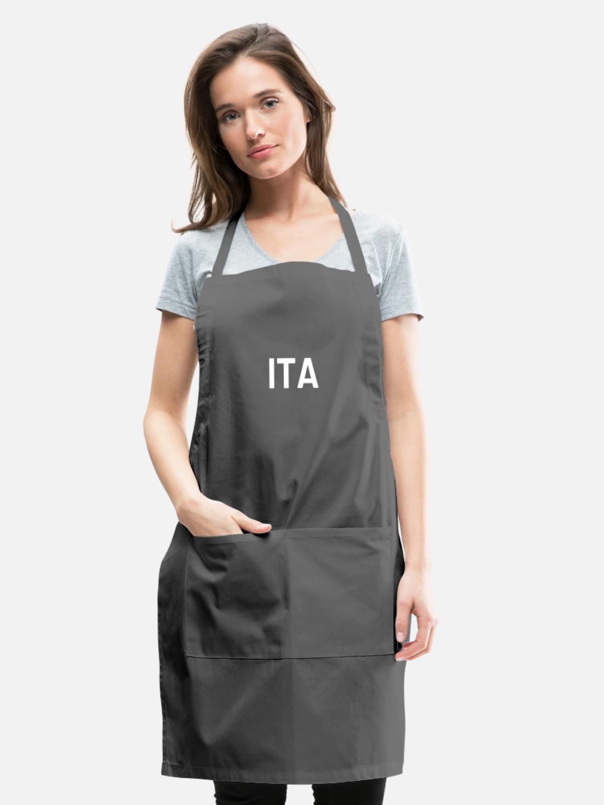 Italien ITA w - Adjustable Apron - charcoal - Front - Julia (174cm)