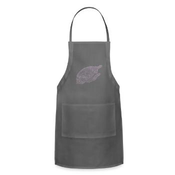 Geometric Hand Silhouette with Fractals - Adjustable Apron - charcoal - Front - Julia (174cm)