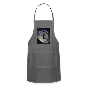 Aim for the stars - Adjustable Apron - charcoal - Front - Julia (174cm)