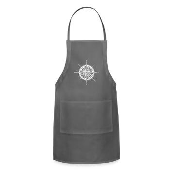 Image: Compass (white) - Adjustable Apron - charcoal - Front - Julia (174cm)