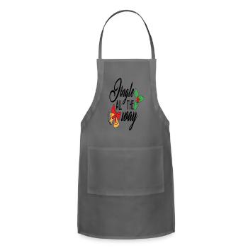 Jingle All The Way Christmas Idea - Adjustable Apron - charcoal - Front - Julia (174cm)