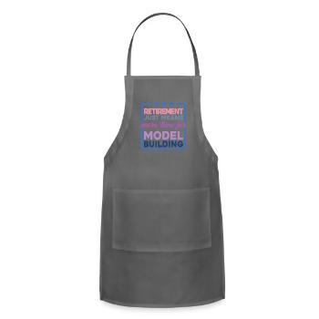 Retirement Means More Time For Model Building 2 - Adjustable Apron - charcoal - Front - Julia (174cm)
