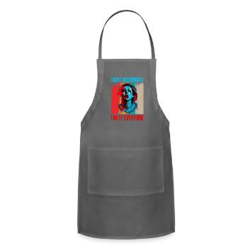 I Don't Discriminate I Hate Everyone 21 - Adjustable Apron - charcoal - Front - Julia (174cm)
