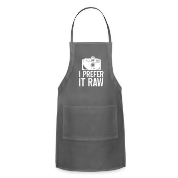 I Prefer It Raw 4 - Adjustable Apron - charcoal - Front - Julia (174cm)