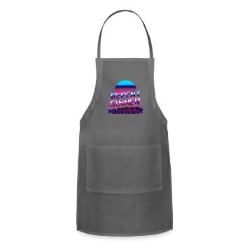 Repent Sinner 19 - Adjustable Apron - charcoal - Front - Julia (174cm)