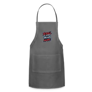 Scroll Less Read More 9 - Adjustable Apron - charcoal - Front - Julia (174cm)