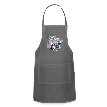 I'm On Vocal Rest 4 - Adjustable Apron - charcoal - Front - Julia (174cm)