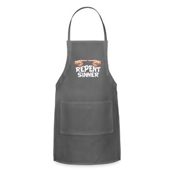 Repent Sinner 30 - Adjustable Apron - charcoal - Front - Julia (174cm)