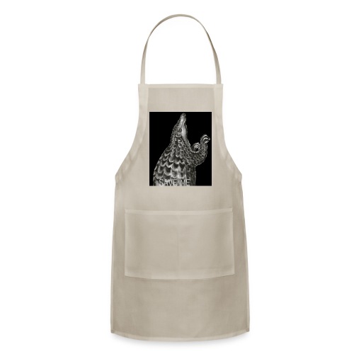 Pangolin with black background - Adjustable Apron