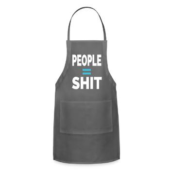 PEOPLE = SHIT - Adjustable Apron - charcoal - Front - Julia (174cm)