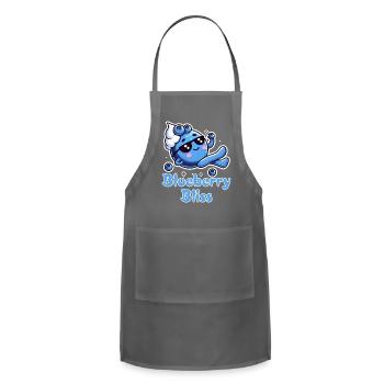 Fun and CUTE Blueberry Art for All Ages - Adjustable Apron - charcoal - Front - Julia (174cm)