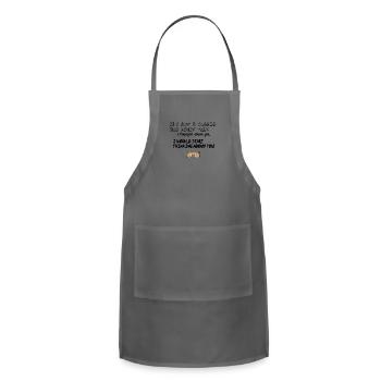 I thought about you - Adjustable Apron - charcoal - Front - Julia (174cm)