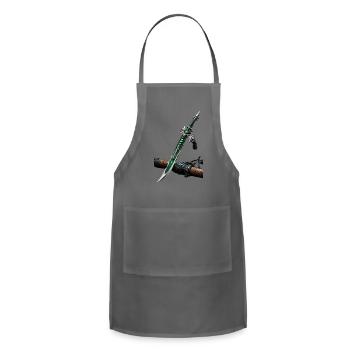 Fiery cutting sword - Adjustable Apron - charcoal - Front - Julia (174cm)