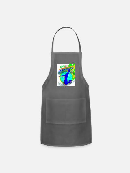 "Diamond Legend" - Sporty "3x3 Baseball Player" - Adjustable Apron - charcoal