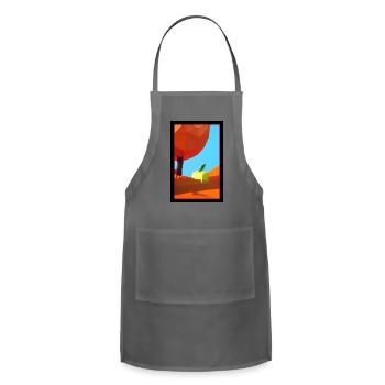 The Lucky Golden Apple Tree - Adjustable Apron - charcoal - Front - Julia (174cm)