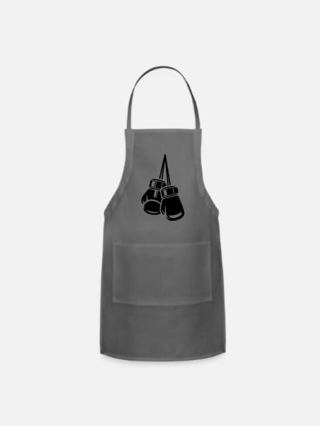 Hanging Boxing Gloves - Adjustable Apron - charcoal