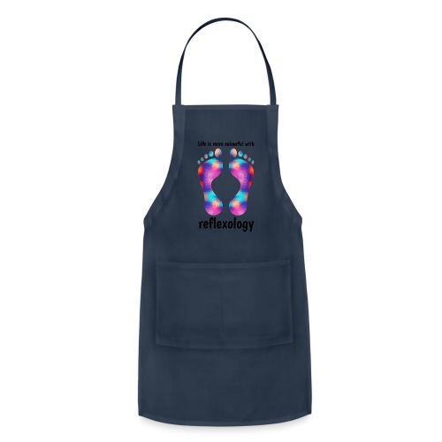 Life is more colourful with reflexology (feet) - Adjustable Apron