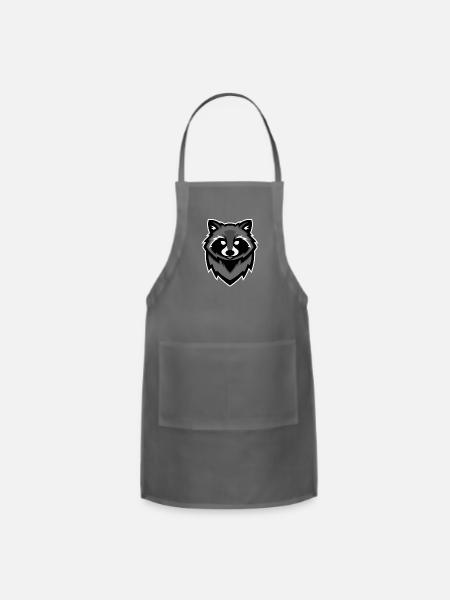 Raccoon Logo - Adjustable Apron - charcoal