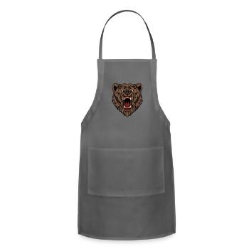 The Bear - Adjustable Apron - charcoal - Front - Julia (174cm)