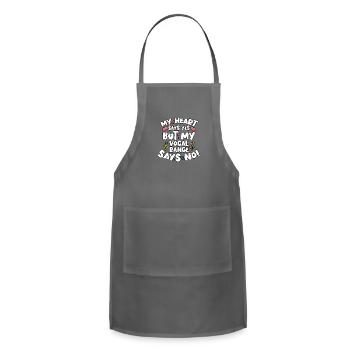 Choir Teacher Choir Director Gift Choir Singer Cho - Adjustable Apron - charcoal - Front - Julia (174cm)