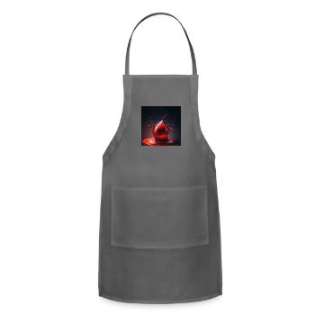 The Graceful Dance of Water: A Macro View - Adjustable Apron - charcoal - Front - Julia (174cm)