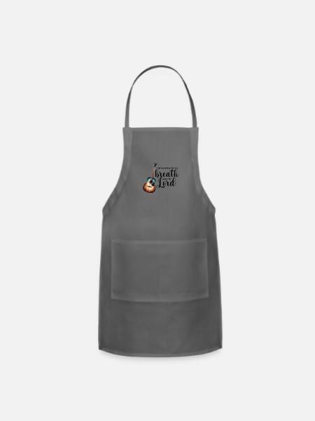 Let everything that has breath praise the Lord dk - Adjustable Apron - charcoal