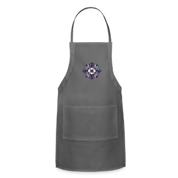 Graceful Floral Harmony - Adjustable Apron - charcoal - Front - Julia (174cm)