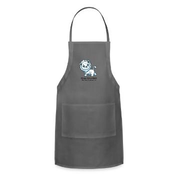 Fearless lion cub - Adjustable Apron - charcoal - Front - Julia (174cm)