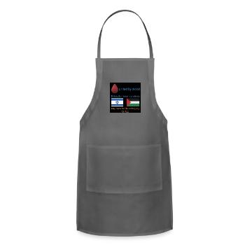 United By Blood - Isreal and Palestine - Adjustable Apron - charcoal - Front - Julia (174cm)