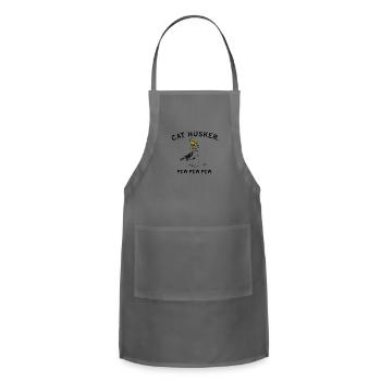 Cat husker pew pew pew - Adjustable Apron - charcoal - Front - Julia (174cm)