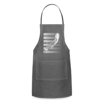 feather - Adjustable Apron - charcoal - Front - Julia (174cm)