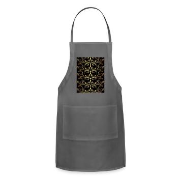 golden diamonds - Adjustable Apron - charcoal - Front - Julia (174cm)