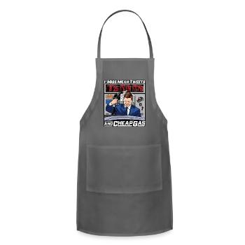 I Miss Mean Tweets And Cheap Gas Conservative Repu - Adjustable Apron - charcoal - Front - Julia (174cm)