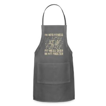 I'm Into Fitness Fit'ness Deer - Adjustable Apron - charcoal - Front - Julia (174cm)