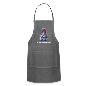 The rooster - Adjustable Apron - charcoal - Front - Julia (174cm)