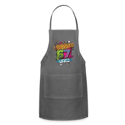 I Survived 67 Days of School T-Shirt – Funny Teach - Adjustable Apron