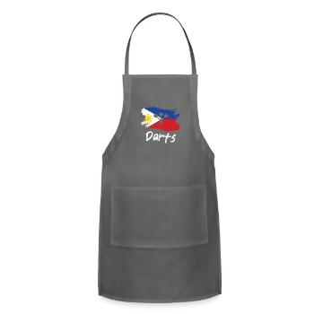 Darts Philippine Flag Dart Throwing Sport - Adjustable Apron - charcoal - Front - Julia (174cm)
