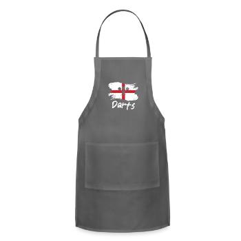 Darts British Flag Dart Throwing England Country - Adjustable Apron - charcoal - Front - Julia (174cm)