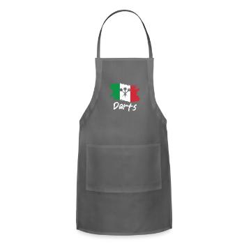 Darts Italian Flag Dart Throwing Italy Country - Adjustable Apron - charcoal - Front - Julia (174cm)