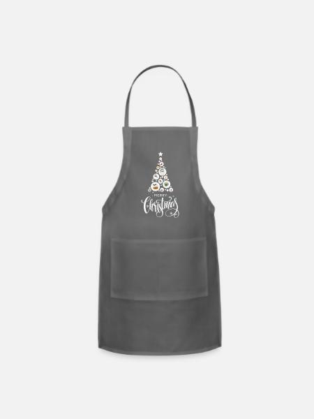 CHRISTMAS TREE - Adjustable Apron - charcoal