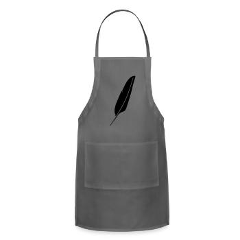 feather - Adjustable Apron - charcoal - Front - Julia (174cm)