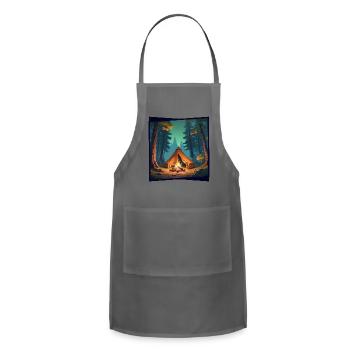 Tent With Campfire - Adjustable Apron - charcoal - Front - Julia (174cm)