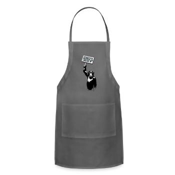 Every Human is Art - Adjustable Apron - charcoal - Front - Julia (174cm)