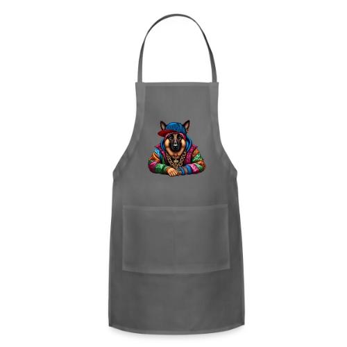 German Shepherd The Rapper Drawing - Adjustable Apron