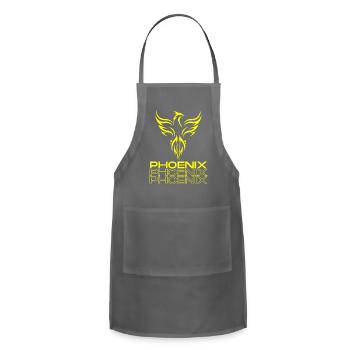 Phoenix design - Adjustable Apron - charcoal - Front - Julia (174cm)