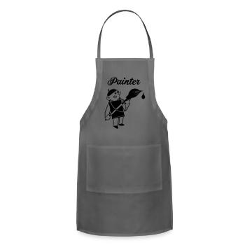 Paint as a paint pot and cap - Adjustable Apron - charcoal - Front - Julia (174cm)