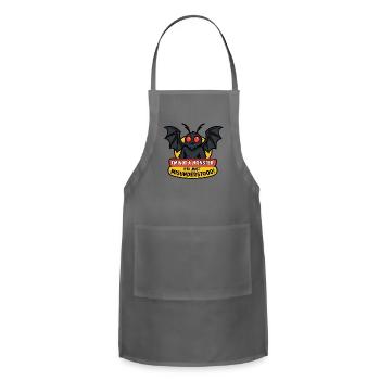 Misunderstood Mothman - Adjustable Apron - charcoal - Front - Julia (174cm)