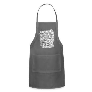 Welcome to Nevada's 'Extraterrestrial Highway 375 - Adjustable Apron - charcoal - Front - Julia (174cm)