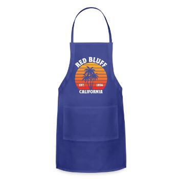 Red Bluff California Ca Vintage Distressed - Adjustable Apron - royal blue - Front - Julia (174cm)