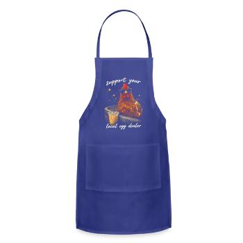 Support Local Egg Dealer Chicken - Adjustable Apron - royal blue - Front - Julia (174cm)